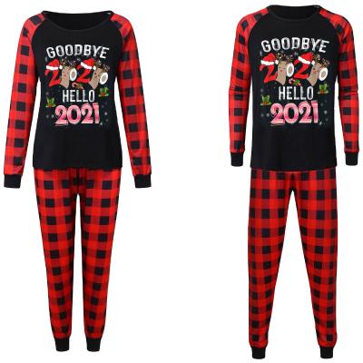 China Breathable Christmas Printed Parent-child Pajamas Set Baby Cotton Christmas Pajamas Family for sale