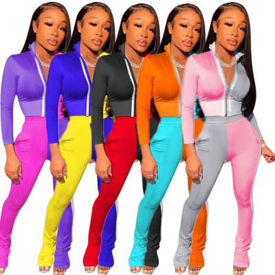 China Custom Logo Breathable Plus Size Tracksuit Ladies Tracksuit Set Two Piece Tracksuit Women 2pcs Set Women for sale