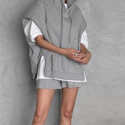 China Viable Fall Simple Custom Hoodies Women's Sleeveless Hoodies and Sweatshirts All Match Women's Hoodies for sale