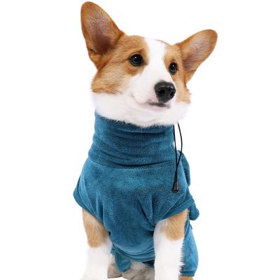 China Hot Selling Soft Stocked Autumn Winter Dog Bathrobe For Comfortable Pet Puppy Large Dogs for sale