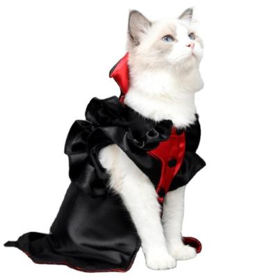 China 2021 Viable Fashionable For Cats Cosplay Party Teams Cat Vampire Dress Cat Halloween Clothes Costume Pet for sale