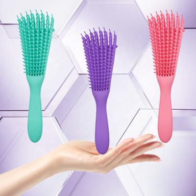 China Anti-Static Scalp Analyzer Women Men Scalp Massage Eight Rows Hair Brush Scalp Massager Custom Eight-claw Comb for sale