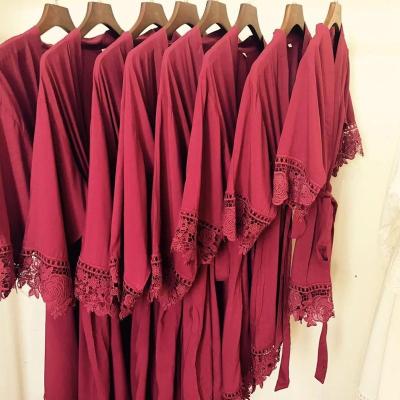 China Breathable Simple Solid Robe Bridesmaid Bath Cotton Breathable Popular Wedding For Party for sale