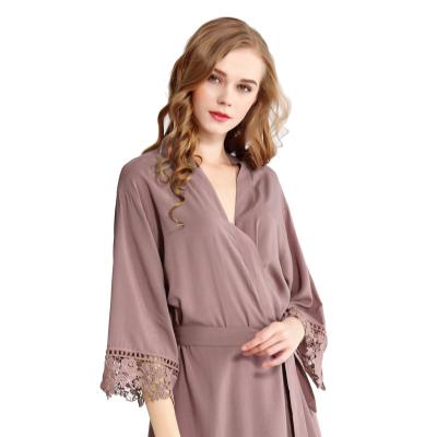 China Breathable Lace Embroidered Women Silk Maxi Dresses For Wedding Party New Fashion Bridesmaid Simple Solid Cotton Mauve Maxi Dress for sale