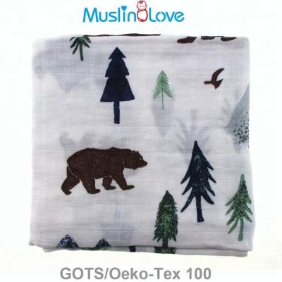 China PORTABLE Bamboo Muslin Love 70% Rayon 30% Cotton Baby Muslin Wrap for sale