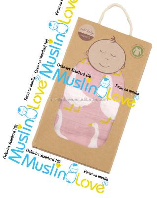 China 100% Organic Cotton Muslin 100% Love Certified Organic Muslin Wrap Baby Wrap for sale