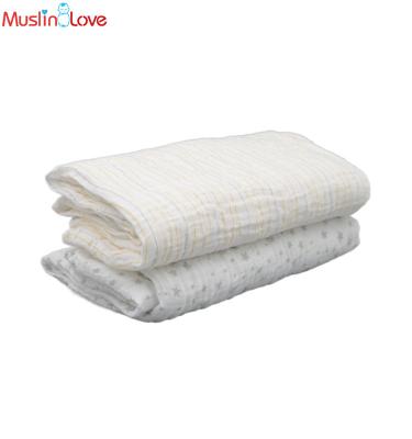 China Organic Therapy Muslin Love Cotton Muslin Baby Wraps Blanket for sale