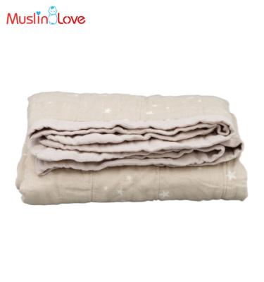 China Love 4-Layer Anti-Static Bamboo Muslin Blanket Quilt Cover for sale