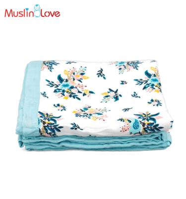 China Antistatic Muslin Love Comforter Covering 4 Layer Rayon Cotton Bamboo Muslin for sale