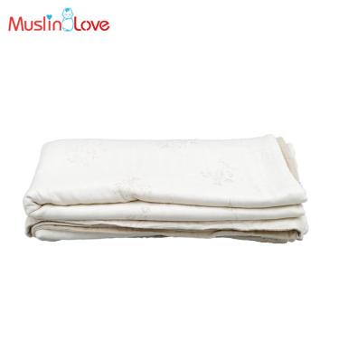 China Anti-bacteria Muslin Love Bambooo Rayon Cotton Muslin Adult Comforter Blanket 82x96