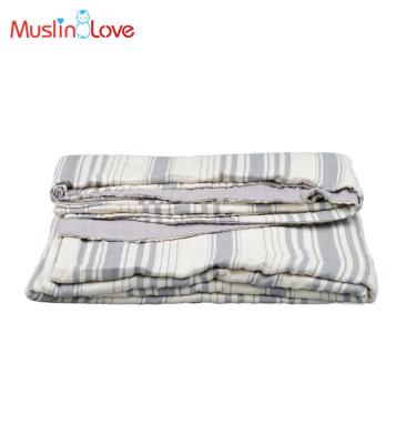 China Anti-bacteria Muslin Love Bambooo Rayon Cotton Muslin Adult Comforter Blanket 82x96