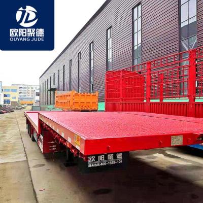 China Truck Trailer Mongolia Customer Customized Electric Bike Gooseneck Flat Bed Trailer Or Electric Transport Equipment Semi For Sale for sale