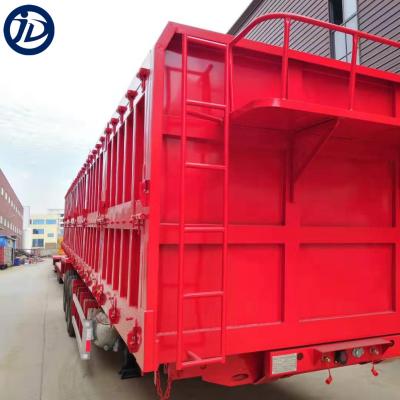 China Special customized 3 axles 1.20m high reinforce sidwall to use big stones to transport semi trailer for sale 11000X2550X3300 for sale