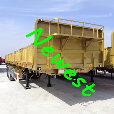 China OYJD Steel Sidewall Half Body Trailers Use Sands Containers Minerals Wood Transport With 12sets Twist Locks For Sale In South Africa for sale