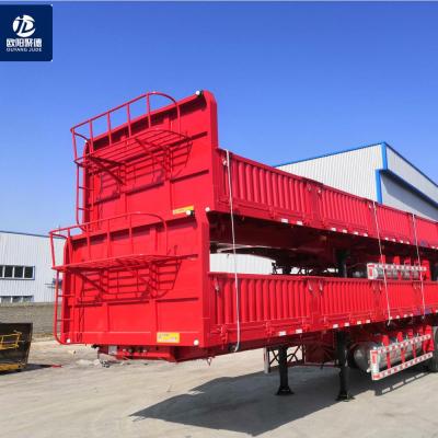 China #OYJD Steel Brand New Multi Purpose Body Sidewall Dump Semi Trailer Use Small Stones Grain Mine Container Transport For Sale for sale