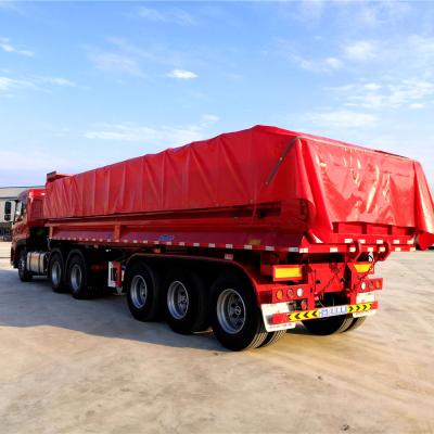 China 2020 New Design 3 Axles Steel Strong Strength U Shape Tipper Semitrailer With PVC Tarpaulin Hooks On Sale 9000x2550x3200mm for sale