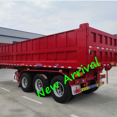 China #OYJD 35ft heavy duty land use trailer steel u type ore hill sand heavy duty land use trailer sidewall dumper box 45cbm haul 45cbm on sale for sale