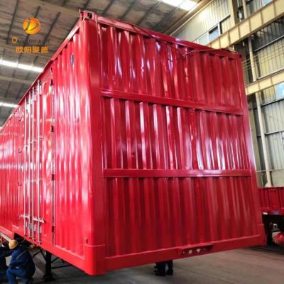 China Special customized wootproof truck trailer and moist van or container or cargo box with skeleton semi trailer on sale for sale