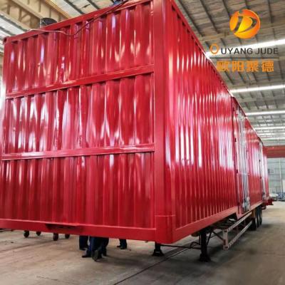 China Truck Trailer Van Or Special Express Or Cargo Cart Customized Container Box With Skeleton Semi Trailer For Sale for sale