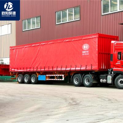 China Truck trailer hot sale special curtain container van cargo customized box with skeleton semi-trailer transport vehicle for sale