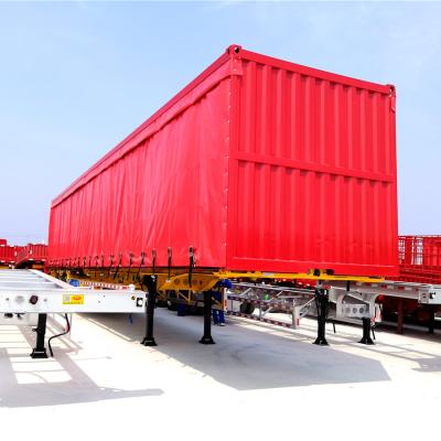 China Carbon Steel Curtain Side Container 2 Axles 3 - Axles Cargo Box Container Frame Skeleton Semi Trailer For Sale for sale