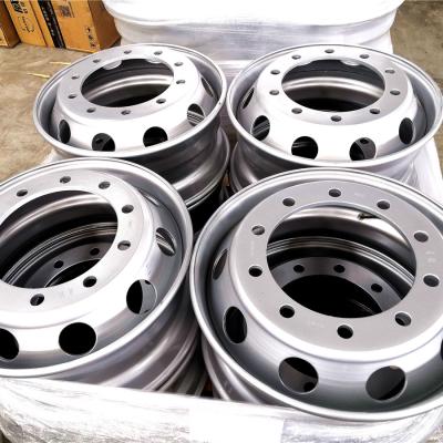 China Trailer Parts New Design 2020 Hot Selling Semi Trailer Spare Parts Professional Stainless Steel Carbon Wheel Rims 22.50*9.00 10holes 7*14 for sale