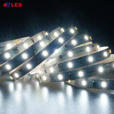 China Linear Lighting UL Listed 24V 16.4ft Dimmable 9.6W/m 60 LEDs/m IP54 SMD 2835 LED Flexible Strip Lights For Bedroom Kitchen Under Cabinet for sale