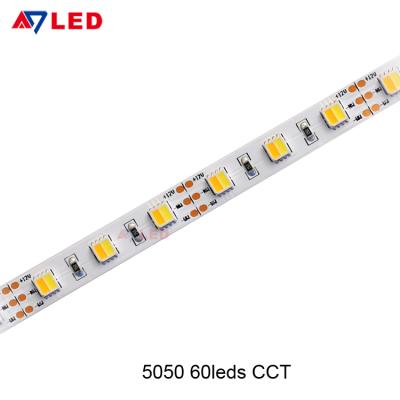 China Theater/Club/Mall/Accessible Exhibition Strip/Bar/Dance Hall/Museum/Hospital DC12V/24V 300 LED 5050 SMD Dual Color 2in1 Control White CCT LED Wifi for sale