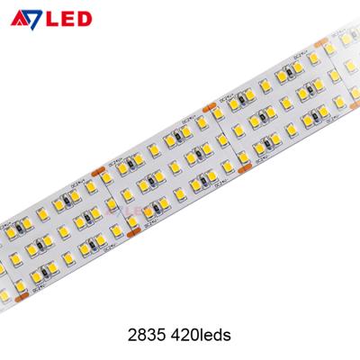 China Home Triple Array LED White 2835 SMD Controller 5M/Roll 24Volt 420LEDs Flexible Wifi Light Strip for sale