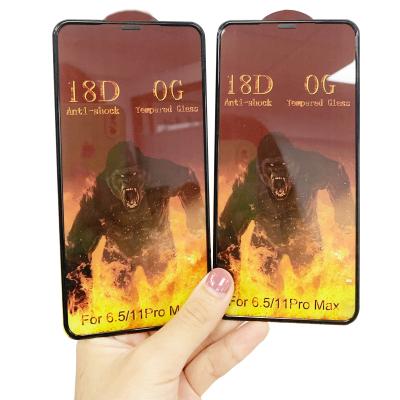 China Hot Selling 18D Anti-fingerprint Screen Protector Tempered Glass For iPhone11 /12 /13 pro X XR XS Max for sale