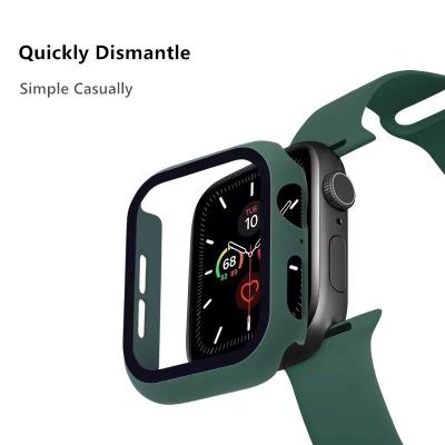 China Mobile Skin Making Machine 3D Smart Watch Case Cover For Watch 38/40/42/44mm HD Full Coverage Screen Protector 2 In 1 Colorful Silicon Case Cover for sale