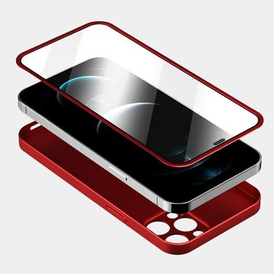 China New Design Anti-fall Cell Mobile Phone Case Cover Tempered Glass Screen Protector for sale