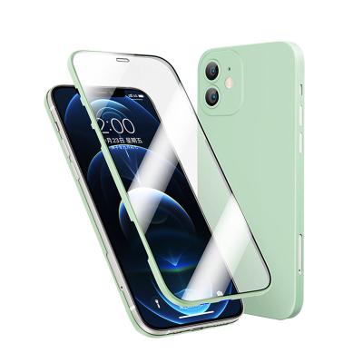 China Anti-drop 2 in 1 Phone Case For Iphone 13 mini 11 pro X Xs Max Shockproof Soft Cover Case With Screen Protector for sale