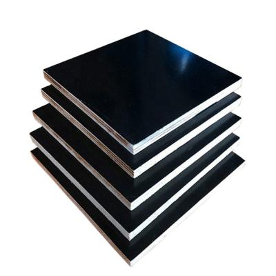 China 12mm black waterproof film faced shuttering laminated marine plywood wood panel board for sale