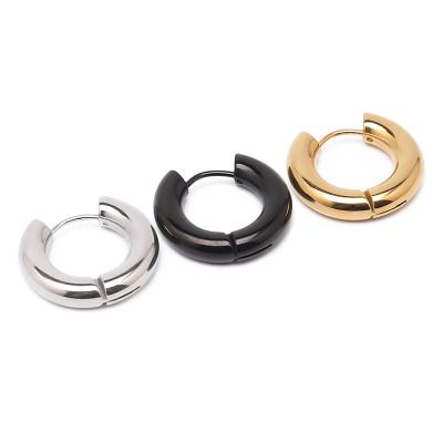 China 2021 Fashion 4mm Factory High Quality Original Circle Steel Earring Accessories Minimalist Solid Color Geometric Small Earrings for sale