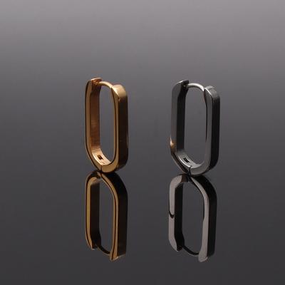 China 2021 high quality fashion punk rock high quality geometric earrings thick circle U-shaped earrings for unisex for sale