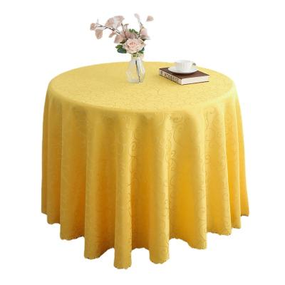 China Waterproof Jacquard Round Wedding Tablecloth Damask Pattern Table Cover For Wedding Decoration Hotel Restaurant Round Tables Dropship for sale