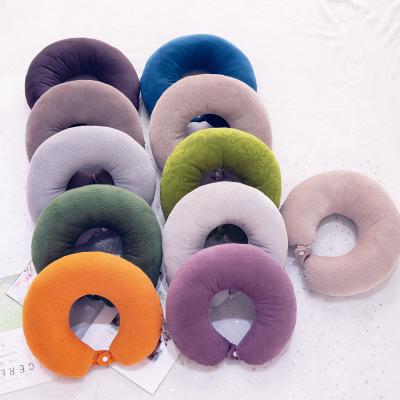 China Anti Snore Wholesale Cheap Wholesale Airplane Memory Foam Travel Pillow Neck Support U Shaped Pillow for sale