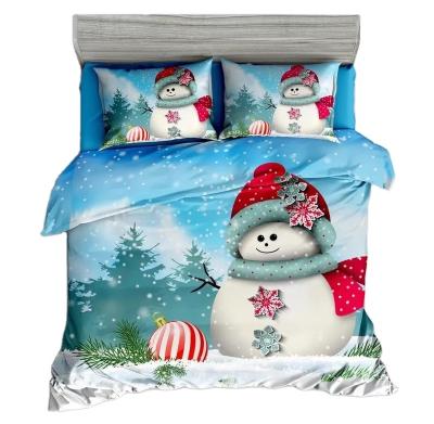 China Luxury Anti-pilling Christmas 3d Bed Bedding Duvet Covers Polyester Queen Size Duvet Cover Digital Printing Bed Linen Queen Size Bedding Set for sale