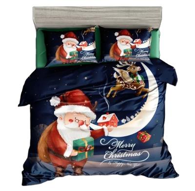 China Anti-pilling New Christmas 3d Printed Christmas Elements Cute Santa Claus Super Soft Luxury 3d Bedding Set For Home for sale