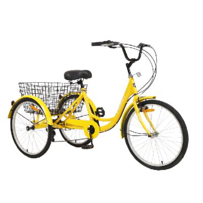 China Big Wheel Adult Tricycle Cargo 20 Inch 7 Speed ​​Tricycle Pedal Car Adult Tricycle for sale