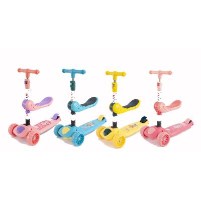 China Factory wholesale cheap PU kids scooter with seat/3 wheels kick scooters/foot scooters for kids for sale