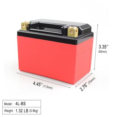 China 12V 4ah Motorcycle Lithium Battery Over 5000 Deep Cycle 4 Oh Maintenance Free Storage Battery for sale