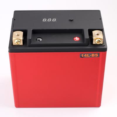 China High quality maintenance free motorcycle battery 500CCA 14ah lifepo4 cell motorcycle start battery 150*87*145 mm for sale