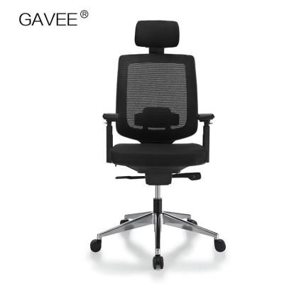 China High Back Ergonomic Conference Chair Black Color With PU Surface 4D Armrest for sale