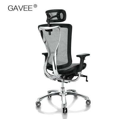 China 3D Armrest Ergonomic Work Chair , Double Spring Adjustable Mesh Office Chair for sale