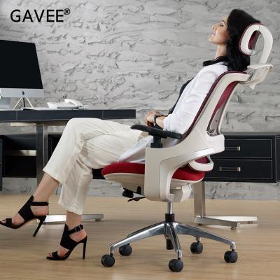 China Luxury High Back Ergonomic Leather Chair With Angle Adjustment Handrails for sale