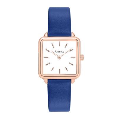 China Water Resistant Ananke Ladies Square Watches Leather Strap Quartz Wrist Watch Fashion Women Dress Watches Reloj Mujer for sale