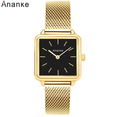 China Luxury Water Resistant Square Watch Stainless Steel Women Watches Japan Movement Fashion Ladies Quartz Wrist Watch for sale