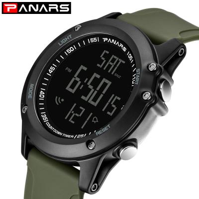 China PANARS Fashion Dual Alarm Men's Digital Watch Outdoor Sports LED Alarm Clock Wristwatch Waterproof Time Relogio Masculino for sale